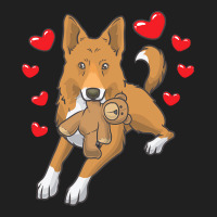 Bedouin Sheepdog T  Shirt Canaan Dog With Stuffed Animal And Hearts T Drawstring Bags | Artistshot