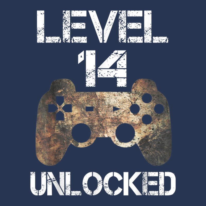 Level 14 Unlocked Boys 14th Birthday 14 Year Old Gamer Men Denim Jacket | Artistshot