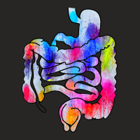 Digestive System Gastrointestinal Tract Watercolor Art Gifts Ladies Fitted T-shirt | Artistshot