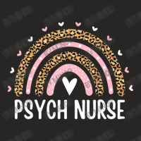 Psych Nurse Nursing Leopard Rainbow Psychiatric Nurse Women Ladies Fitted T-shirt | Artistshot