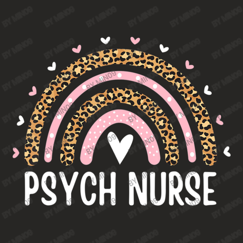 Psych Nurse Nursing Leopard Rainbow Psychiatric Nurse Women Ladies Fitted T-Shirt by Min09 | Artistshot