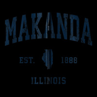 Makanda Illinois Il Vintage Athletic Navy Sports Design Zip Hoodie Adjustable Cap | Artistshot