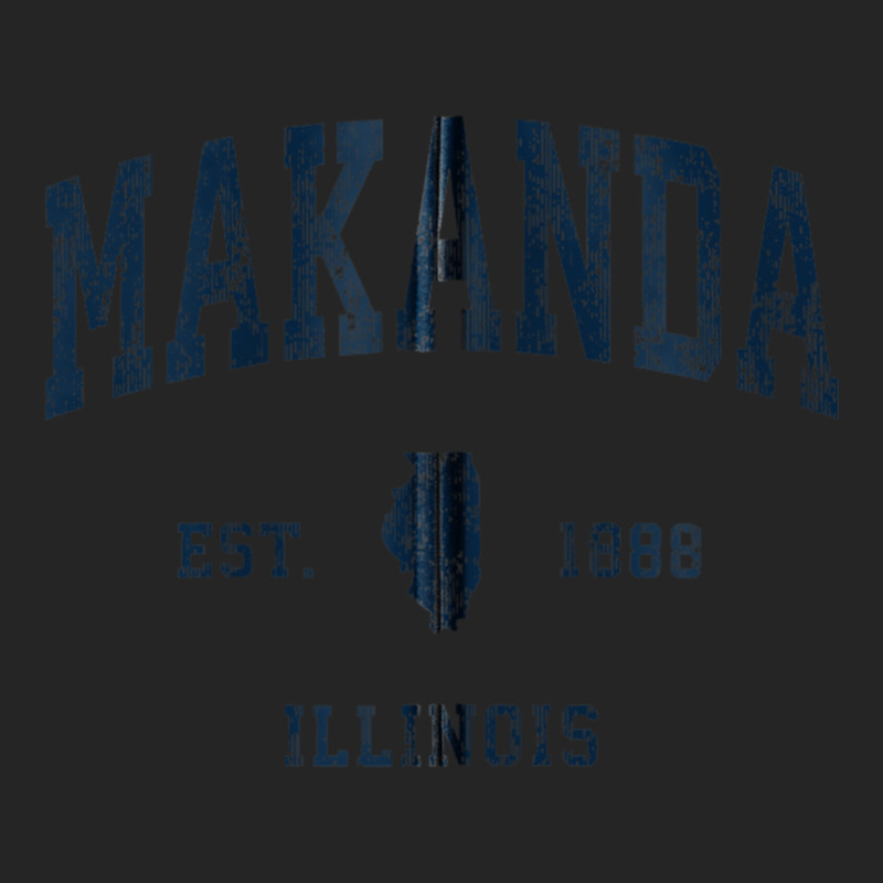 Makanda Illinois Il Vintage Athletic Navy Sports Design Zip Hoodie Unisex Hoodie by JesusManuelArredondo | Artistshot