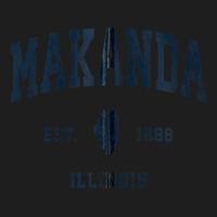 Makanda Illinois Il Vintage Athletic Navy Sports Design Zip Hoodie Classic T-shirt | Artistshot