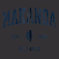 Makanda Illinois Il Vintage Athletic Navy Sports Design Zip Hoodie Vintage Short | Artistshot