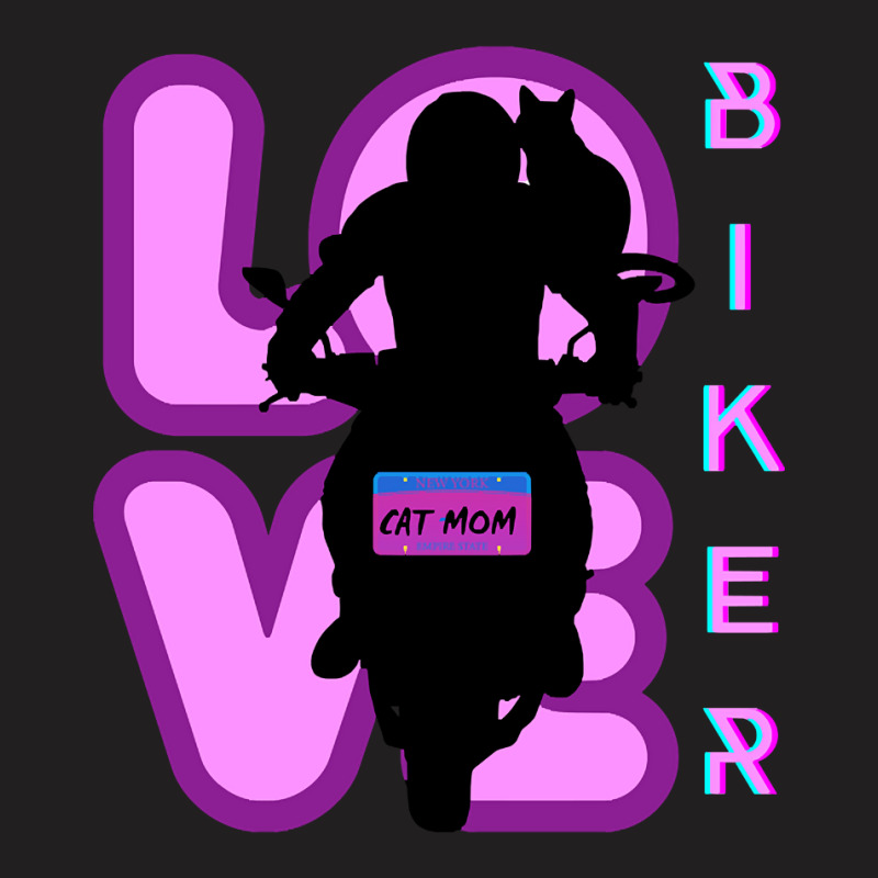 Biker And Best Cat Mom Motorcycle Rider Purple T-shirt | Artistshot