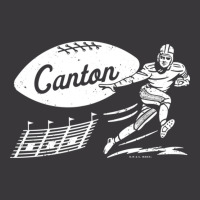 Vintage Football Canton Bulldogs White Canton Wordmark Ladies Curvy T-shirt | Artistshot