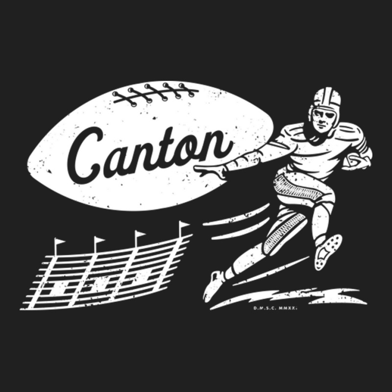 Vintage Football Canton Bulldogs White Canton Wordmark Ladies Polo Shirt | Artistshot