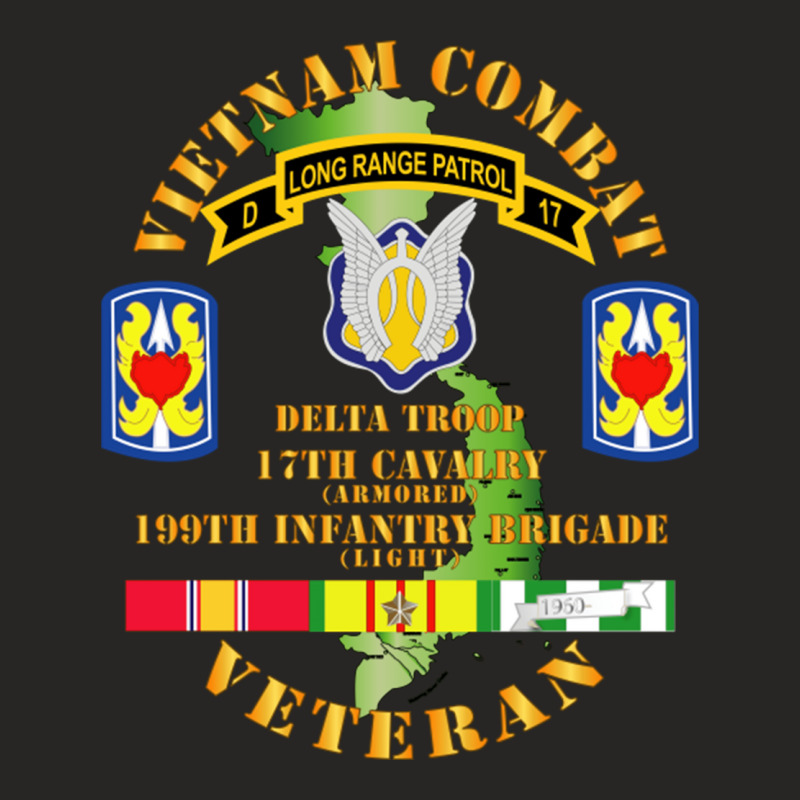 Vietnam Combat Veteran W D Troop 17th Cav 199th Inf Bde W Svc Ladies Fitted T-Shirt by LanaErica | Artistshot