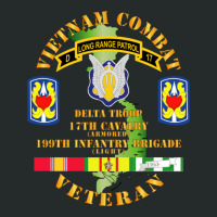 Vietnam Combat Veteran W D Troop 17th Cav 199th Inf Bde W Svc Women's Triblend Scoop T-shirt | Artistshot