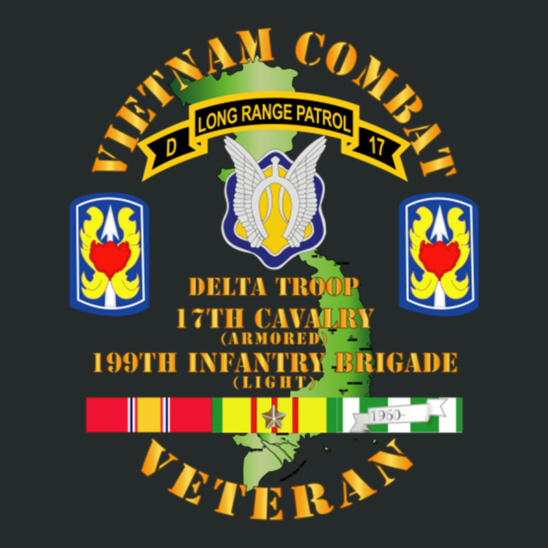 Vietnam Combat Veteran W D Troop 17th Cav 199th Inf Bde W Svc Women's Triblend Scoop T-shirt by LanaErica | Artistshot