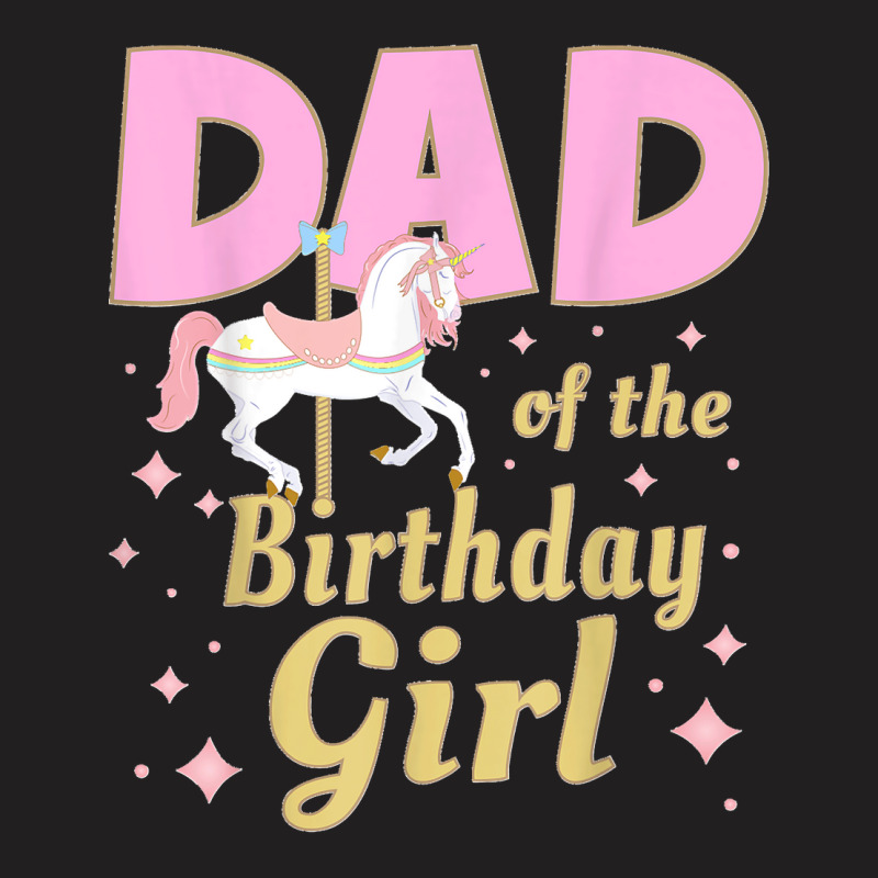 Mens Carousel Party Family Matching Dad 1st First Birthday Girl T-shirt | Artistshot