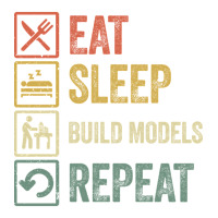 Funny Eat Sleep Build Models Repeat Retro Vintage Sticker | Artistshot