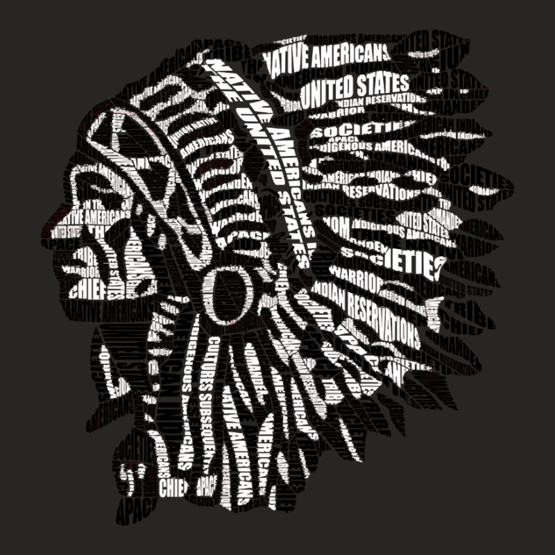 Indian Chief Calligram Ladies Fitted T-Shirt by Ledford Leslie | Artistshot