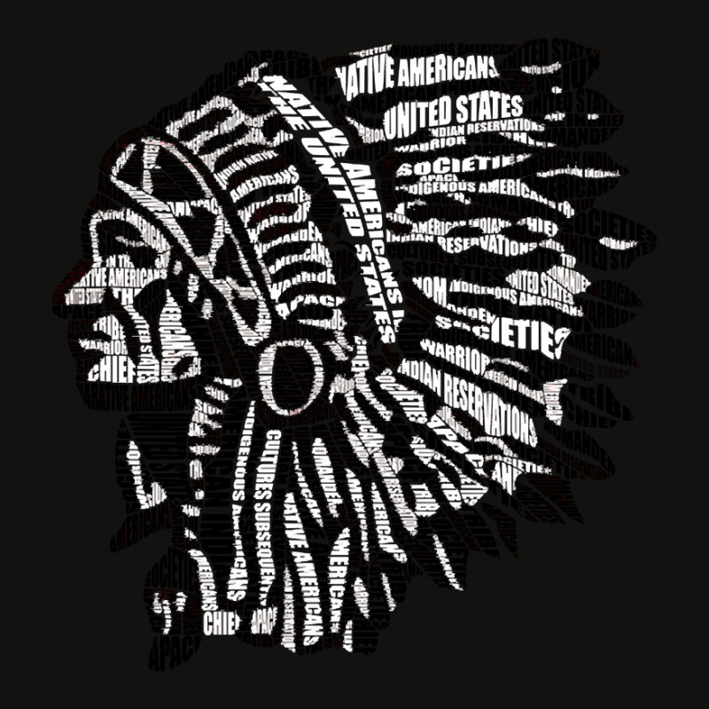 Indian Chief Calligram Scorecard Crop Tee by Ledford Leslie | Artistshot