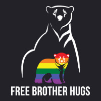 Free Brother Hugs Gay Pride Lgbt Rainbow Men Unisex Sherpa-lined Denim Jacket | Artistshot