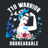 Diabetes Diabetic T1d Warrior Unbreakable Strong Woman Type 1 Diabetes Crewneck Sweatshirt | Artistshot