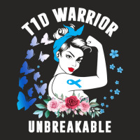 Diabetes Diabetic T1d Warrior Unbreakable Strong Woman Type 1 Diabetes Ladies Fitted T-shirt | Artistshot