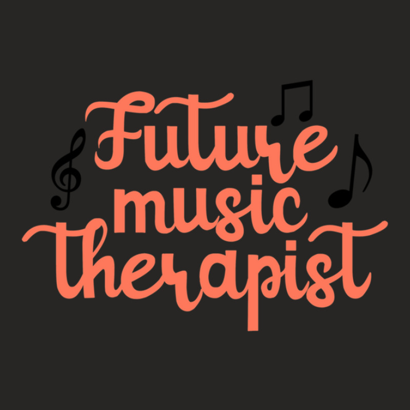 Future Music Therapist Typography Ladies Fitted T-Shirt by RahimCook | Artistshot