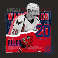 Lars Eller Hockey Paper Poster Capitals Ladies Fitted T-shirt | Artistshot