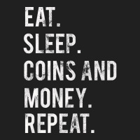 Eat Sleep Coins And Money Repeat Ladies Polo Shirt | Artistshot