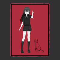 Anime Girl With Cat Vintage Short | Artistshot