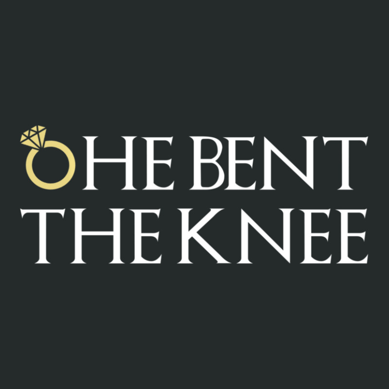 He Bent The Knee Bride Engagement Wedding Women Cute Gift Women's Triblend Scoop T-shirt by bummercaught | Artistshot