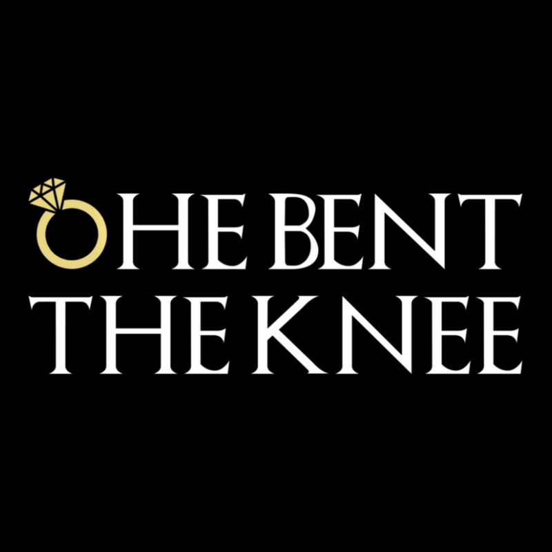 He Bent The Knee Bride Engagement Wedding Women Cute Gift Women's V-Neck T-Shirt by bummercaught | Artistshot