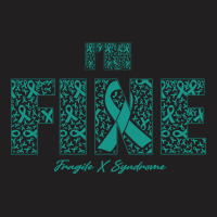 Fragile X Syndrome Awareness Fine Ribbons - In This Family We Fight To T-shirt | Artistshot