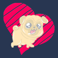 Cute Pug Heart Love Gift T  Shirt Cute Pug Dog Heart Clothing T  Shirt Men Denim Jacket | Artistshot