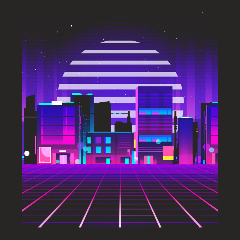 Synthwave T  Shirt Futuristic Neon City Synthwave T  Shirt Ladies Fitted T-Shirt by chaimhuels539 | Artistshot