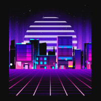 Synthwave T  Shirt Futuristic Neon City Synthwave T  Shirt Crop Top | Artistshot