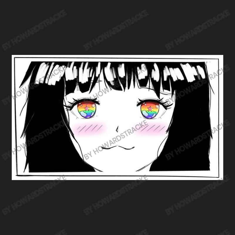 Kawaii Anime Girl With Rainbow Eyes For Pride T-shirt | Artistshot