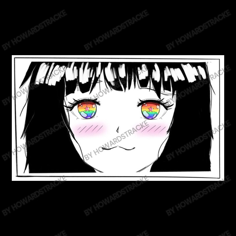 Kawaii Anime Girl With Rainbow Eyes For Pride Fleece Short | Artistshot