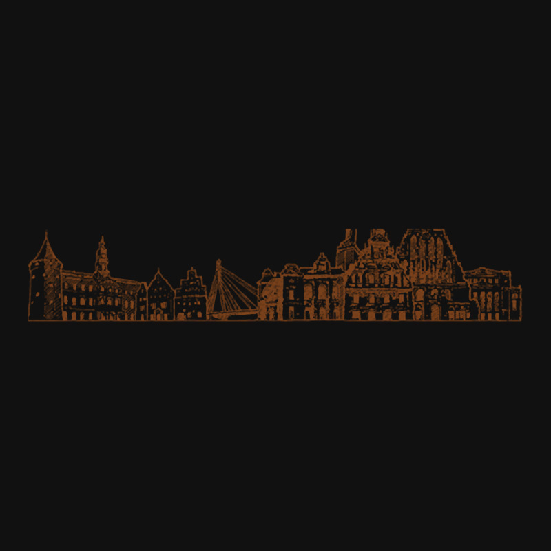 Riga Hand Drawn Skyline Graphic T-shirt | Artistshot