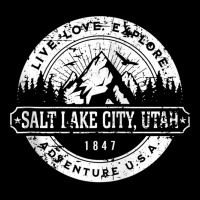 Salt Lake City Utah Usa Distressed Style Adventure Design Zip Hoodie Pocket T-shirt | Artistshot