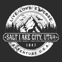 Salt Lake City Utah Usa Distressed Style Adventure Design Zip Hoodie Exclusive T-shirt | Artistshot