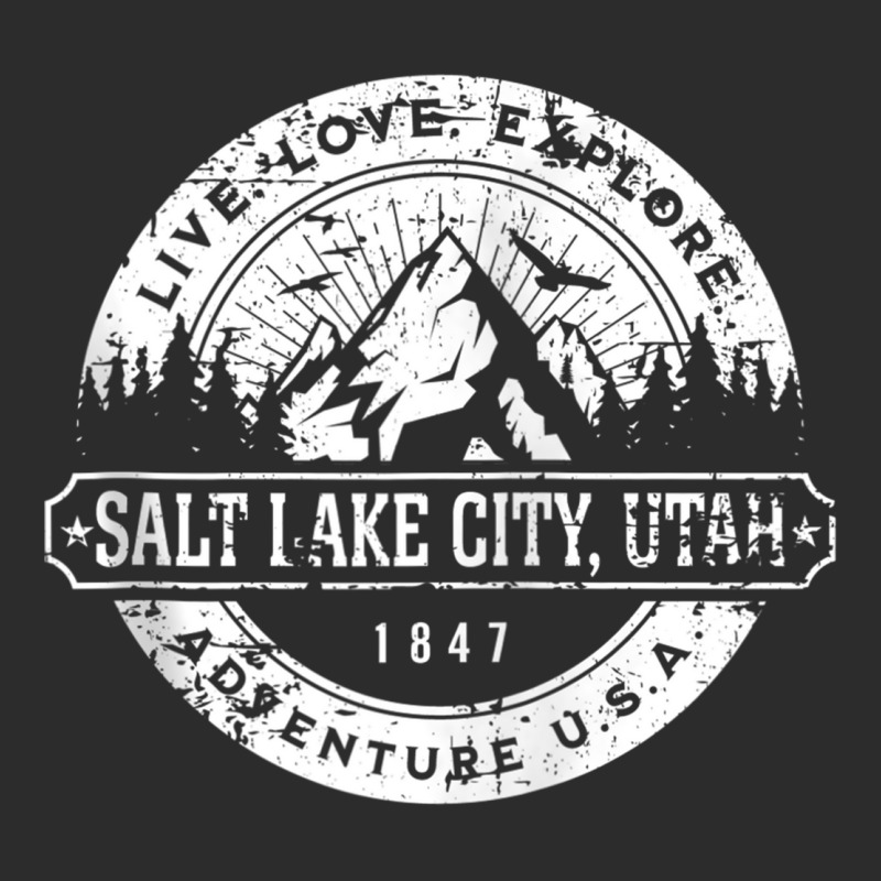 Salt Lake City Utah Usa Distressed Style Adventure Design Zip Hoodie Exclusive T-shirt | Artistshot