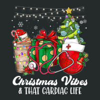 Christmas Vibes & That Cardiac Nurse Life Xmas Tree Balls Women's Triblend Scoop T-shirt | Artistshot