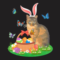 Easter Day T  Shirt Cat With Bunny Ears And Eggs Basket Kids Men Women T-shirt | Artistshot