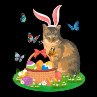 Easter Day T  Shirt Cat With Bunny Ears And Eggs Basket Kids Men Women Pocket T-shirt | Artistshot