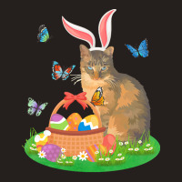 Easter Day T  Shirt Cat With Bunny Ears And Eggs Basket Kids Men Women Tank Top | Artistshot