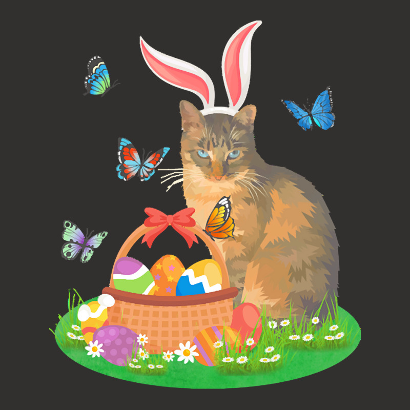 Easter Day T  Shirt Cat With Bunny Ears And Eggs Basket Kids Men Women Champion Hoodie | Artistshot