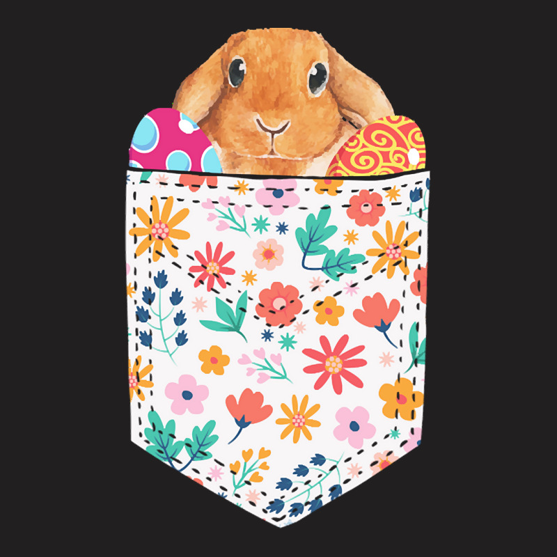 Easter Day T  Shirt Cute Rabbit Bunny Pet Easter Eggs In Pocket Easter T-shirt | Artistshot