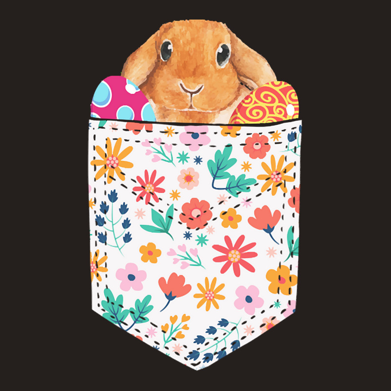 Easter Day T  Shirt Cute Rabbit Bunny Pet Easter Eggs In Pocket Easter Tank Top | Artistshot