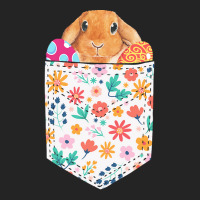 Easter Day T  Shirt Cute Rabbit Bunny Pet Easter Eggs In Pocket Easter 3/4 Sleeve Shirt | Artistshot