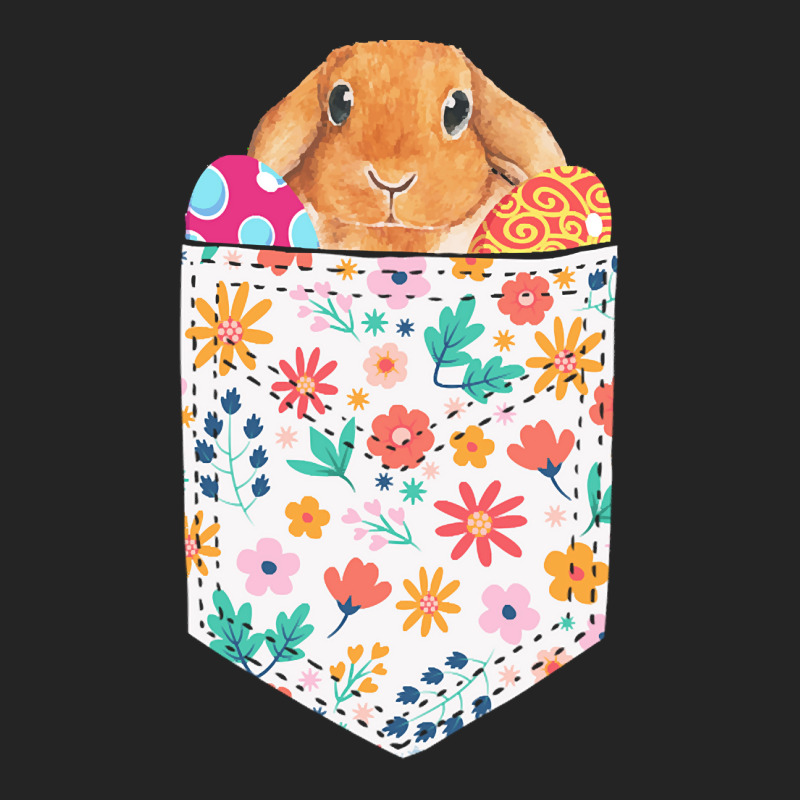 Easter Day T  Shirt Cute Rabbit Bunny Pet Easter Eggs In Pocket Easter 3/4 Sleeve Shirt | Artistshot