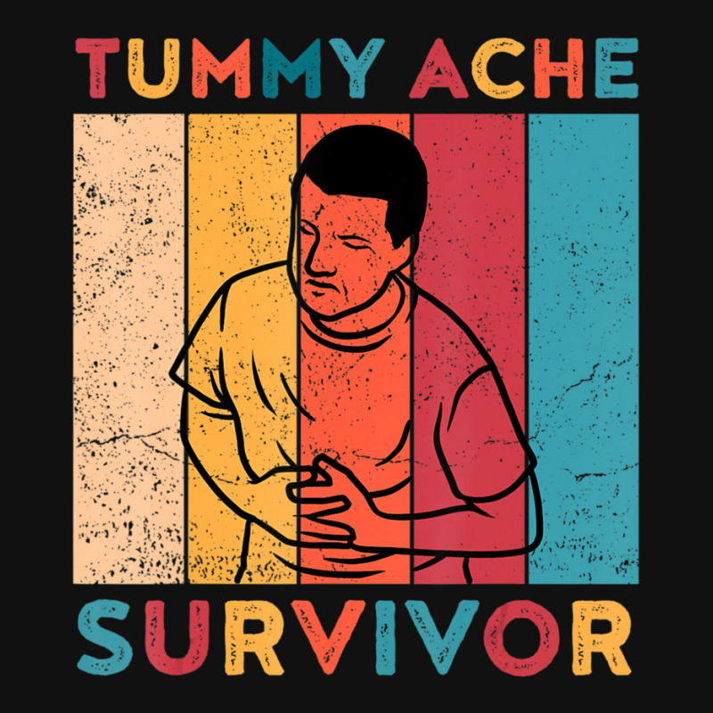 Tummy Ache Survivor Silver Rectangle Keychain | Artistshot