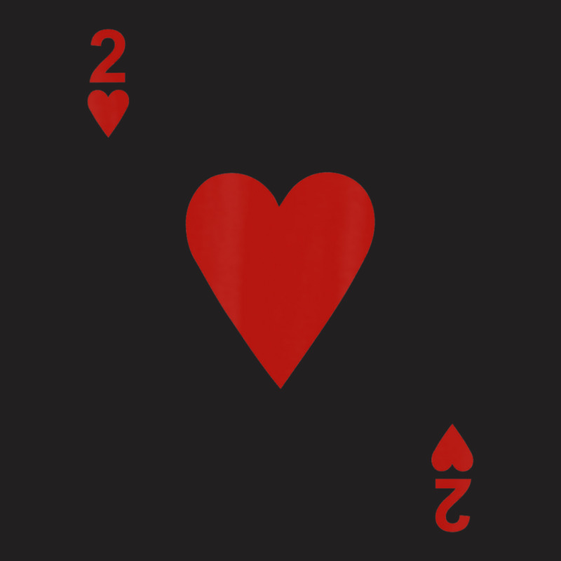 Two Of Hearts Blackjack Cards Poker 21 2 T-shirt | Artistshot