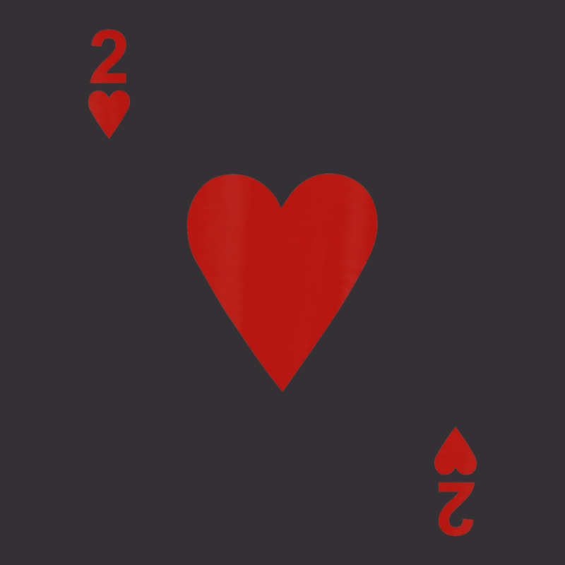 Two Of Hearts Blackjack Cards Poker 21 2 Vintage Hoodie And Short Set | Artistshot